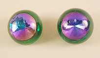 Earrings, Giorgio di Sant'Angelo (American, born Italy, 1933–1989), plastic, metal, American